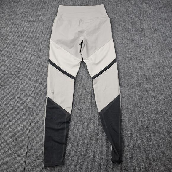 Alo Yoga Leggings Womens Small Gray Colorblock High Waist Yoga Athletic Sheila - Picture 6 of 7